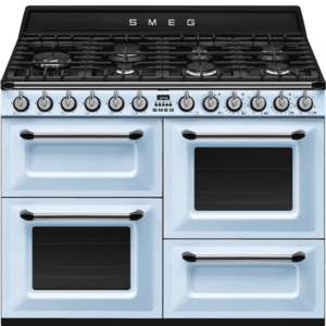 Smeg Varné centrum Victoria s plynovou varnou deskou a 3 troubami, 110 x 60 cm, TR4110, pastelově modrá TR4110AZ obraz