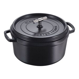 Staub Litinový hrnec s poklicí La Cocotte Buster + Punch, Ø 28 cm / 6, 7 l, černá 1029896 obraz