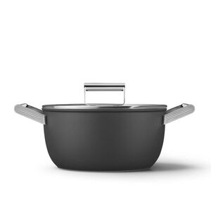 Smeg Kastrol s keramickým nepřilnavým povrchem, ∅ 24 cm, matná černá CSF2412BLM obraz