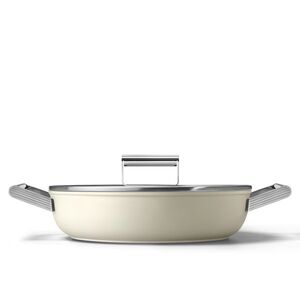 Smeg Soté pánev s keramickým nepřilnavým povrchem, ∅ 28 cm, matná krémová DPF2812CRM obraz