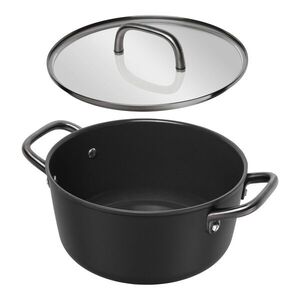 Zwilling Nepřilnavý hrnec Milano s keramickým povrchem a skleněnou poklicí, Ø 24 cm / 4, 7 l, černá 1035053 obraz