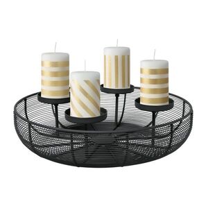 Villeroy & Boch Černý adventní svícen / věnec Christmas Chic, Ø 36 cm 14-8677-7413 obraz