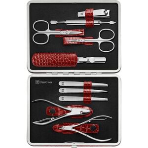 Zwilling Beauty Classic Inox manikúra, červená kůže s kovovým rámem, 10 ks 97654-003 obraz