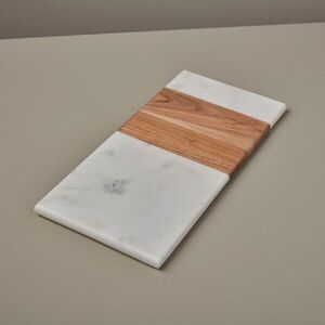 Be Home Obdélníkové servírovací prkénko White Marble & Wood, 38×17, 5 cm, bílá 58-27 obraz