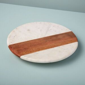 Be Home Otočné kulaté prkénko White Marble & Wood, Ø 30, 5 cm, bílá 58-241 obraz
