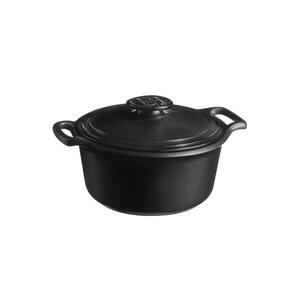 Emile Henry Odlehčený keramický kastrol na indukci s poklicí Sublime+, Ø 22 cm / 3, 0 l, černá 7A4730P obraz