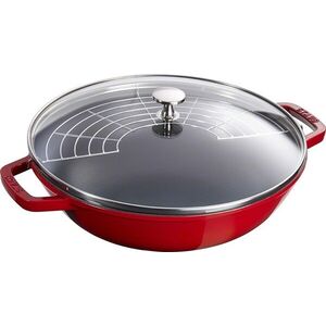 Staub Litinový wok se skleněnou poklicí, 30 cm, višňová 1004708 obraz