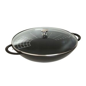 Staub Litinový wok se skleněnou poklicí, 37 cm, černá 1004022 obraz