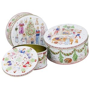 Rosenthal Vánoční sada 3 plechových dóz na cukroví, Vánoční hostina 02426-727522-05583 obraz