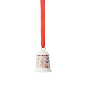 Rosenthal Porcelánový mini zvonek, motiv Pejsci, Vánoční hostina, 5 cm 02250-727524-27919 obraz