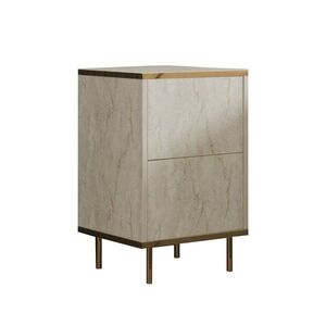 Noční stolek Imaj Travertine and Gold obraz