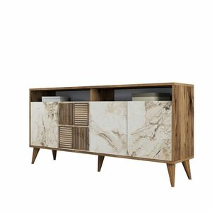 Skříňka Milan Walnut and White Marble obraz