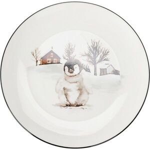 Porcelánový mělký talíř Winter Penguin, 27 x 2, 6 cm obraz