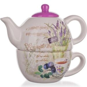 Banquet Konvička 360ml se šálkem 330ml Lavender 60ZF1124-A obraz