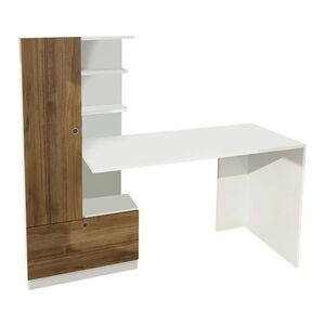 Pracovní stůl Domingos White and Walnut obraz