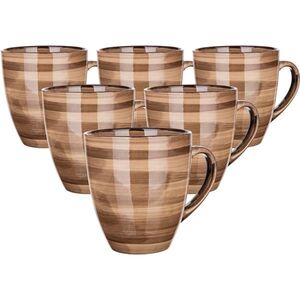 Banquet Sada 6 hrnků Palas 400 ml, hnědá obraz