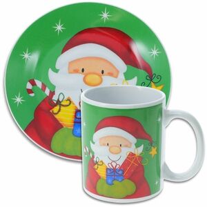 Dětská sada hrnku a talíře Santa obraz