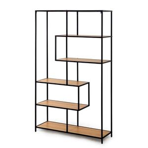 Kovový regál LOFTY GRID Classic Oak, 185 x 114 cm obraz