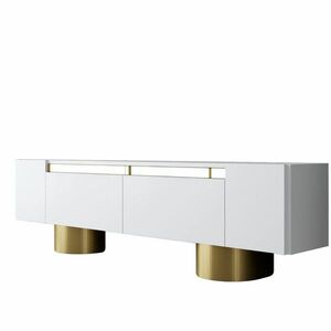 Televizní stolek Bohem White and Gold obraz