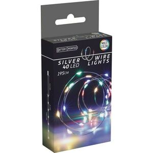 Světelný drát Silver lights 40 LED, barevná, 195 cm obraz