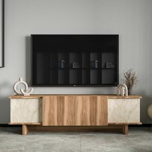 Televizní stolek Diana Travertine and Walnut obraz