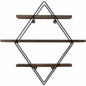 Polička Erysim Black and Walnut obraz