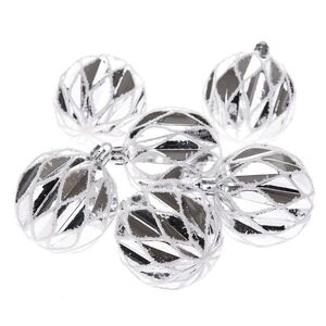 Sada vánočních ozdob Silver shine, 6 ks, pr. 8 cm, plast obraz