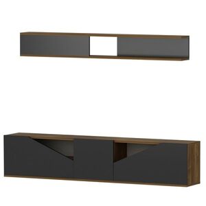 Televizní stolek s policí Tac Walnut and Black obraz
