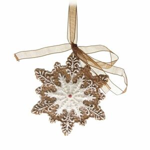 Vánoční závěsná dekorace Gingerbread flake, 7, 3 x 7, 3 cm obraz
