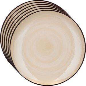 Banquet Sada 6 mělkých talířů Palas 27 cm, krémová obraz