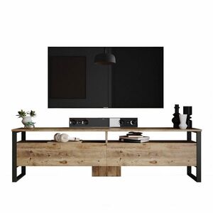 Televizní stolek Man Atlantic Pine and Black obraz