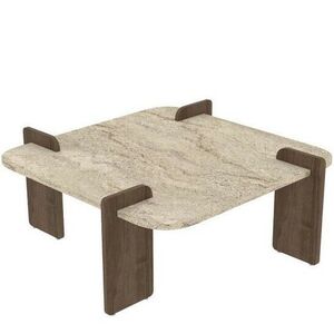 Konferenční stolek Asha Medium - Travertine, ořech obraz