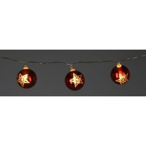 Světelný vánoční řetěz Stars, 120 cm, 10 LED, barva měď, na baterie obraz