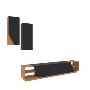 Televizní stolek se skříňkou Zebra Black and Teak obraz