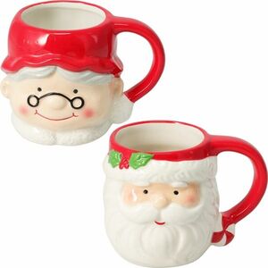 Sada 2 keramických hrnků Mr. & Mrs. Claus 440 ml obraz