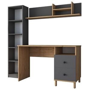 Pracovní stůl Hapem Walnut and Anthracite obraz