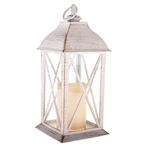 Lucerna s LED svíčkou Winter, 30, 5 x 14 cm, světlo teplá bílá, plast obraz