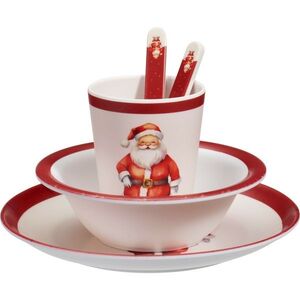 5dílná dětská jídelní sada z melaminu Santa obraz