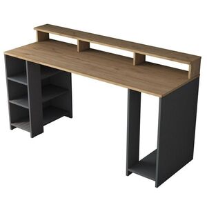 Pracovní stůl Hamin Walnut and Anthracite obraz