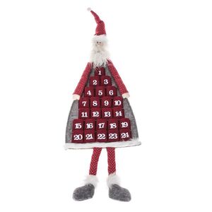 Závěsný adventní kalendář Santa, 110 cm obraz