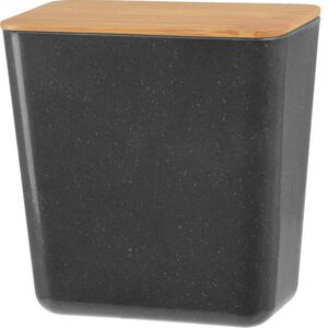 Úložný box s bambusovým víkem Roger, 13 x 13, 7 x 8 cm, antracit obraz