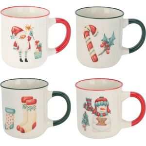 4dílná sada hrnků Holly Jolly, 200 ml, porcelán obraz