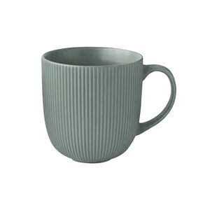 Keramický hrnek 510ml KITCHISIMO žebrovaný zelenošedý obraz