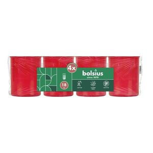Hřbitovní svíčka BOLSIUS 18 hodin 4ks červená obraz