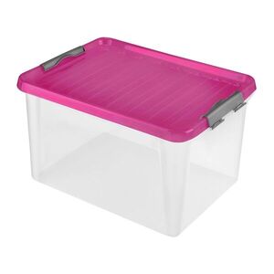Plastový úložný box s víkem HEIDRUN Clip box 31l Varianta: FUCHSIOVA obraz