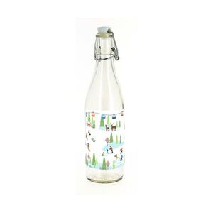 Skleněná láhev s patentním uzávěrem TORO 540ml lyžaři obraz