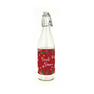 Skleněná láhev s patentním uzávěrem TORO 540ml vánoční stromek obraz