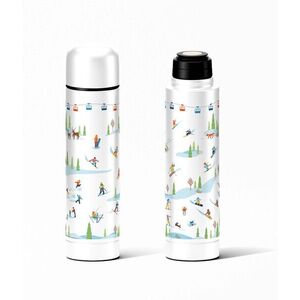 Nerezová termoska se stop ventilem TORO 500ml lyžaři obraz