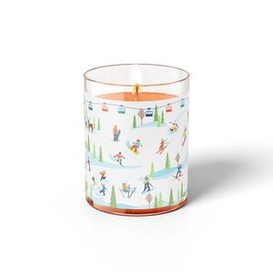 Provence SVÍČKA VE SKLE LYŽAŘI 7X8CM 130G 20H HOŘENÍ obraz