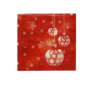 TORO UBROUSKY VÁNOČNÍ KOULE ČERVENÉ 3VRSTVÉ 33X33CM obraz